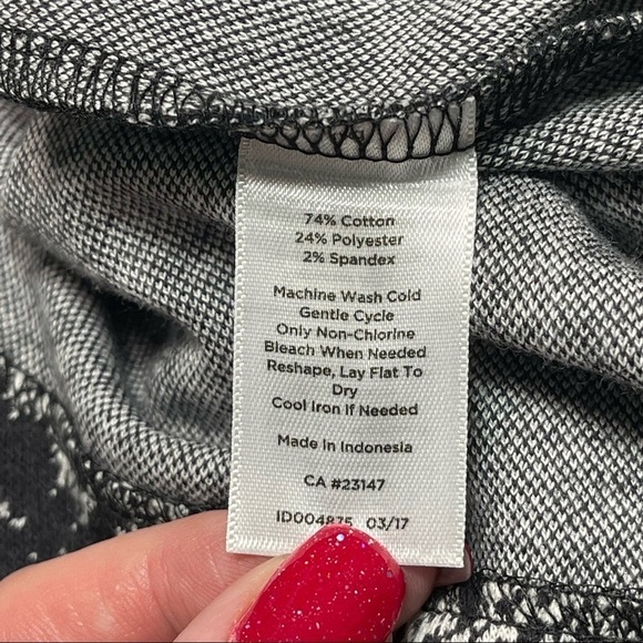 Talbots Glen Plaid Print Bell Sleeve Sheath Dress Gray Black 6 - Picture 12 of 13